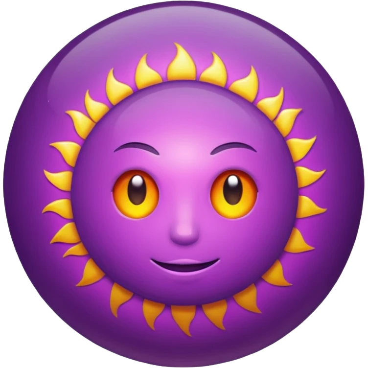 purple  sun emoji