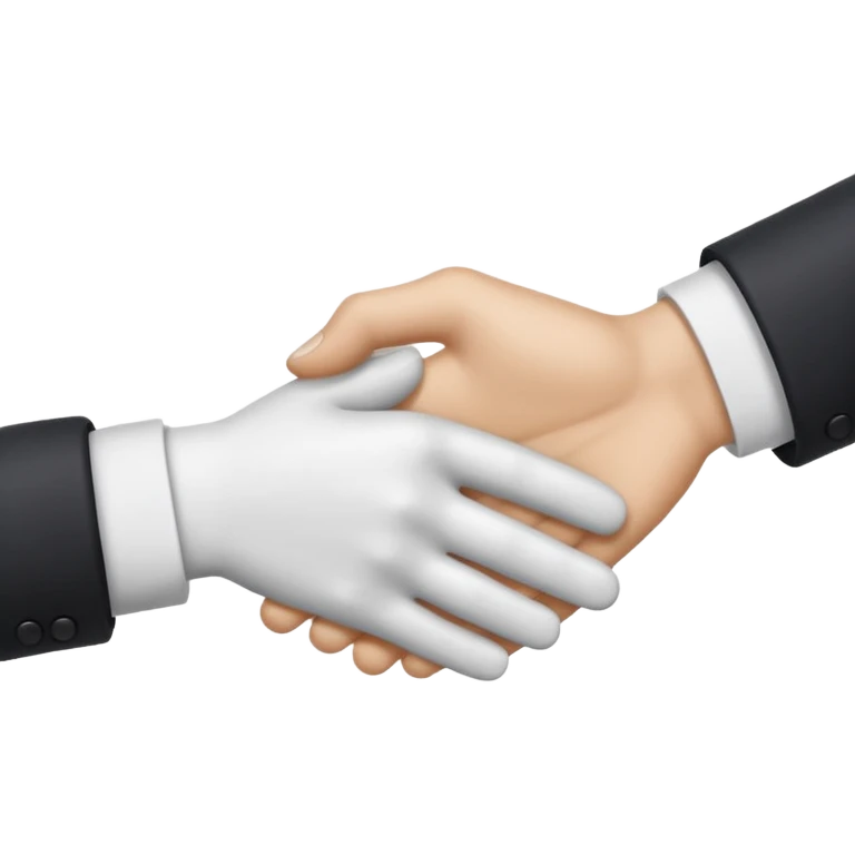 two white hands in a secret handshake emoji