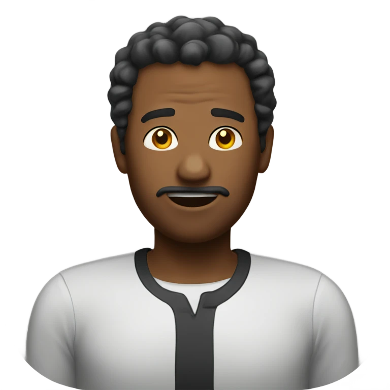 Man saying sowwie emoji