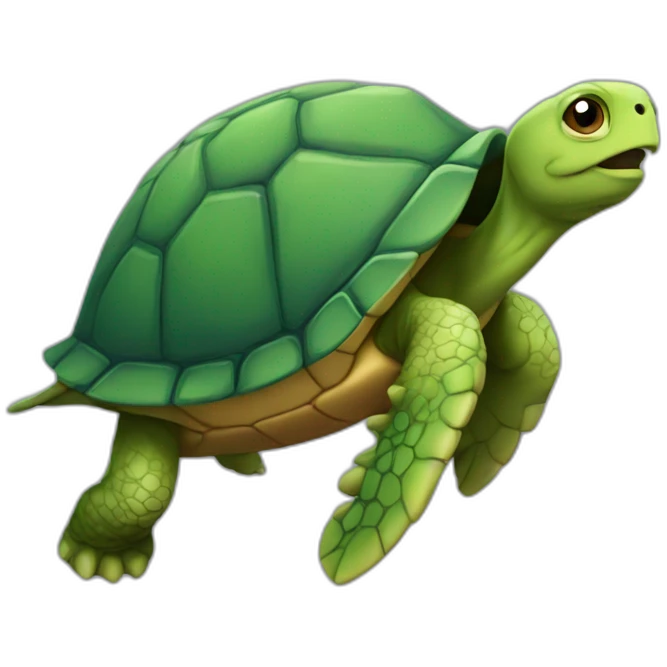 Une tortue emoji
