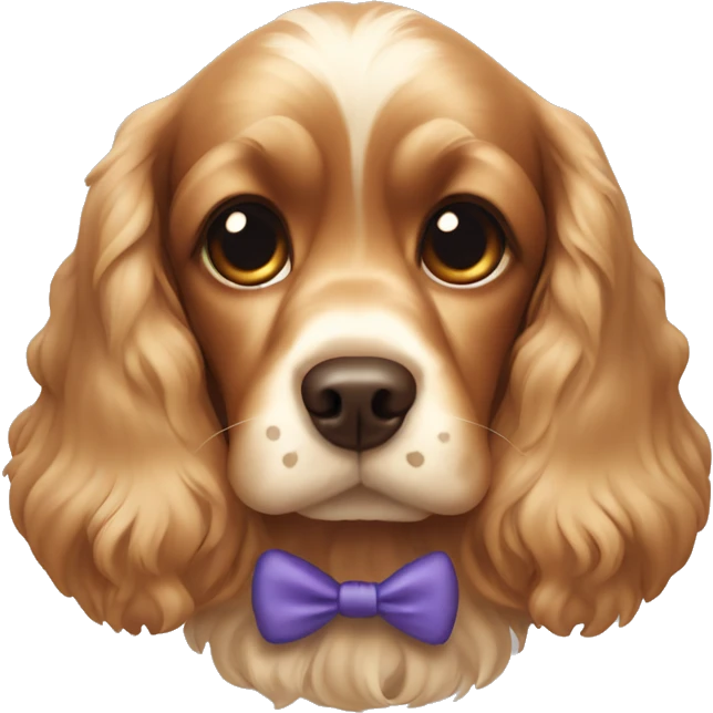 cocker spaniel with a bow emoji