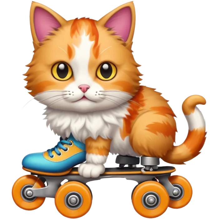 Cat on roller skates  emoji