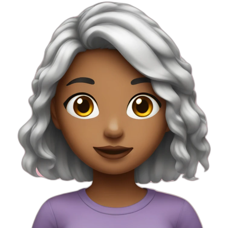 girl in cute love emoji