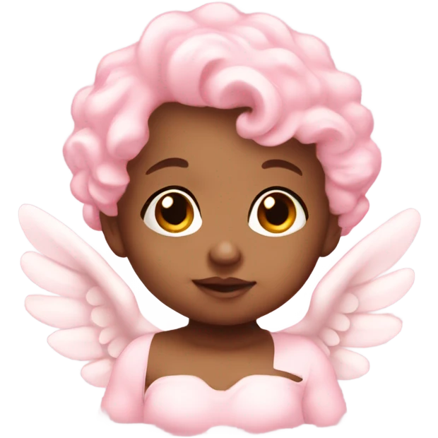 Soft pink cherub baby emoji