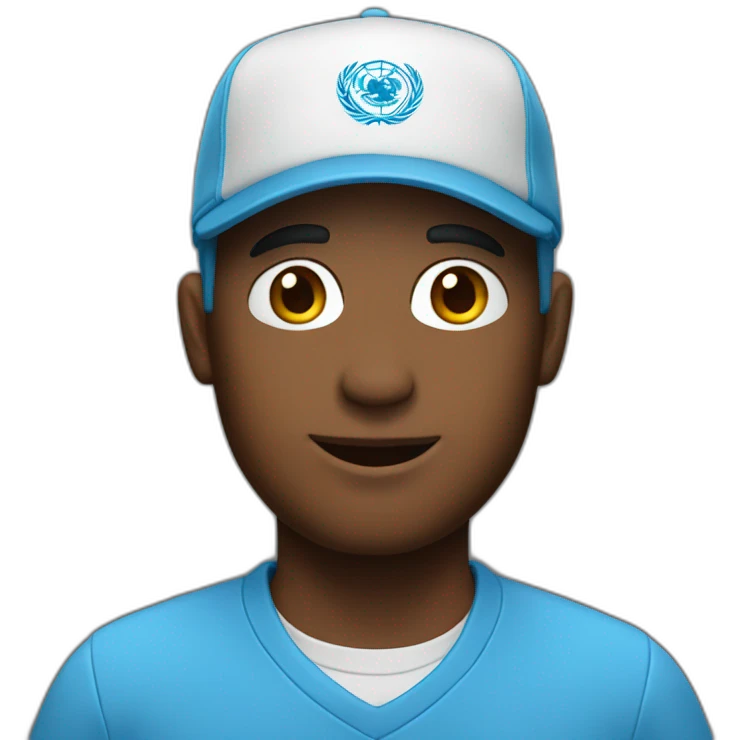 un homme avec une casquette emoji