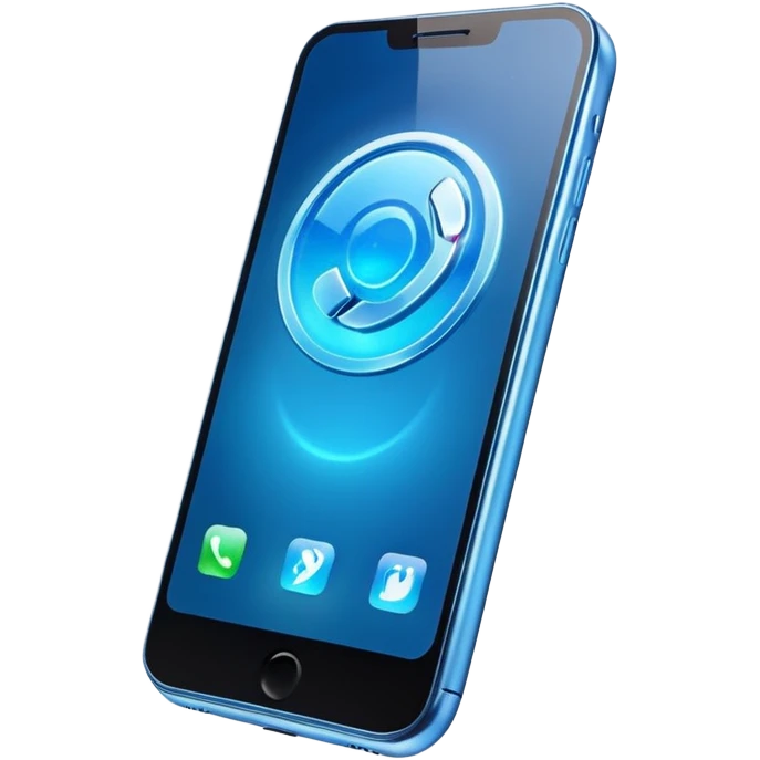 phone with holographic interface emoji