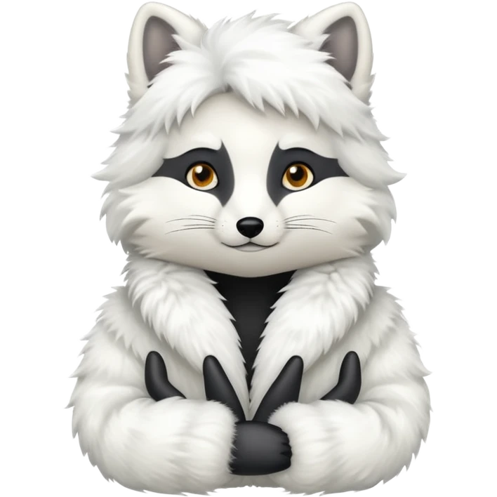 White Fur coat emoji