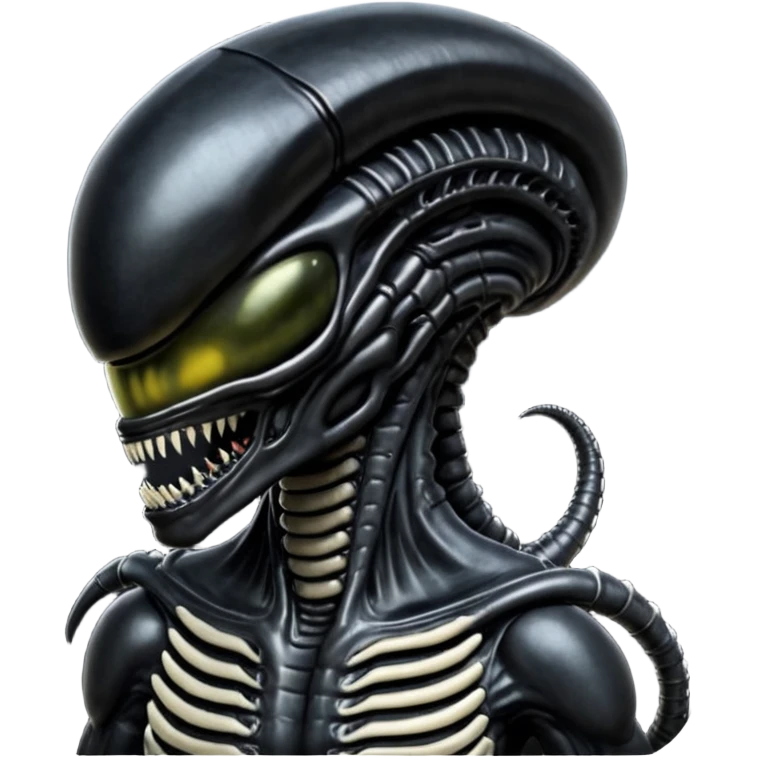 black xenomorph from movie alien emoji