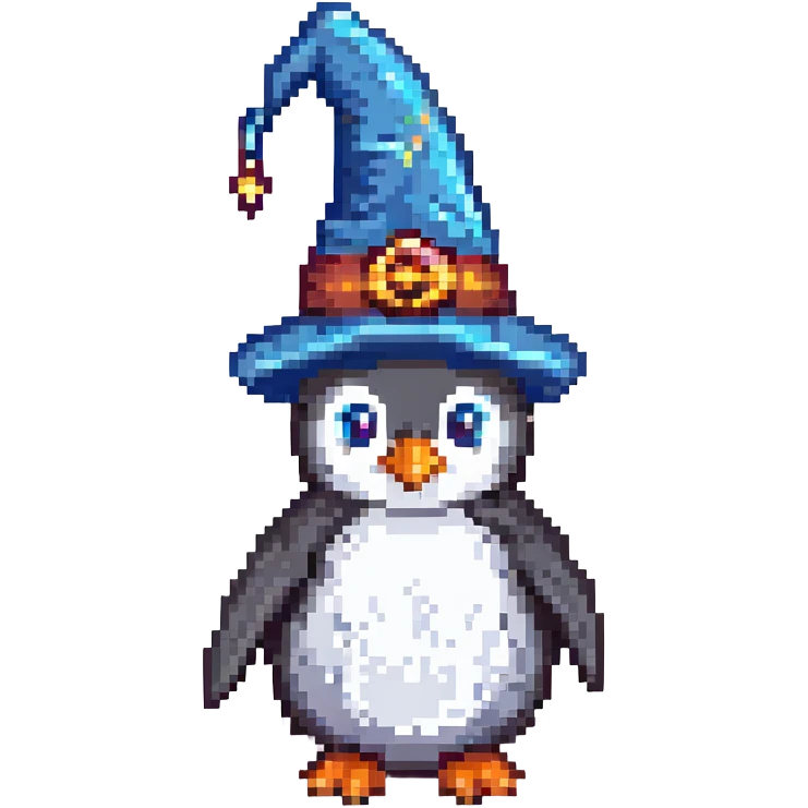 A penguin wizard emoji