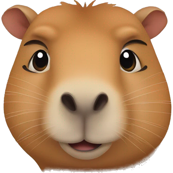 capybara with hearts for eyes emoji