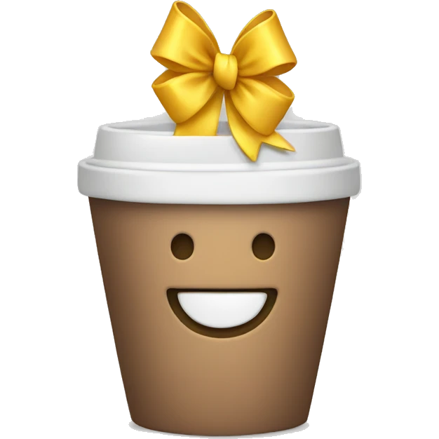 Cup with bow emoji