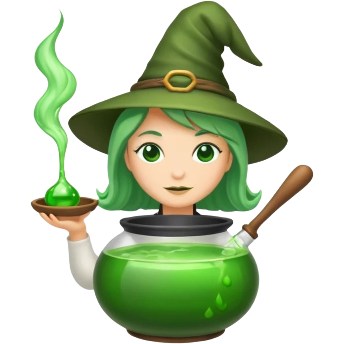 green witch cooking potion emoji