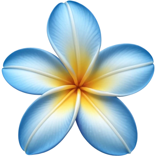 white/blue plumeria emoji