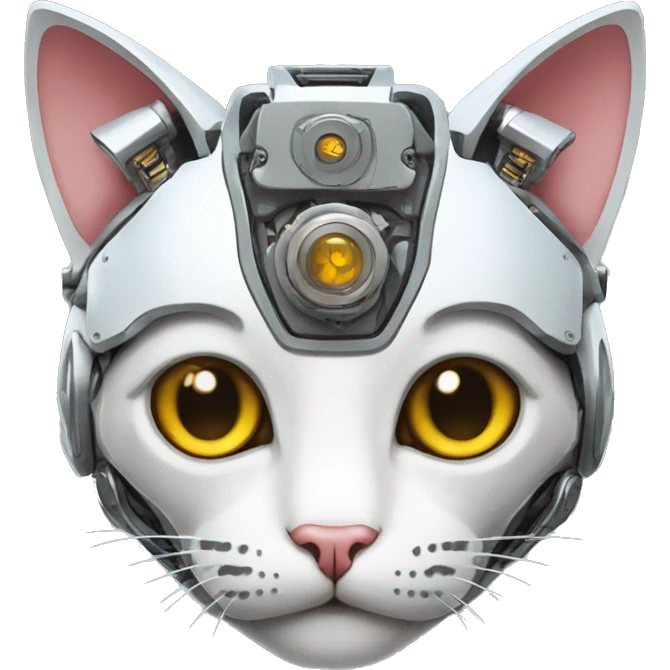 Cat robot mechanical emoji