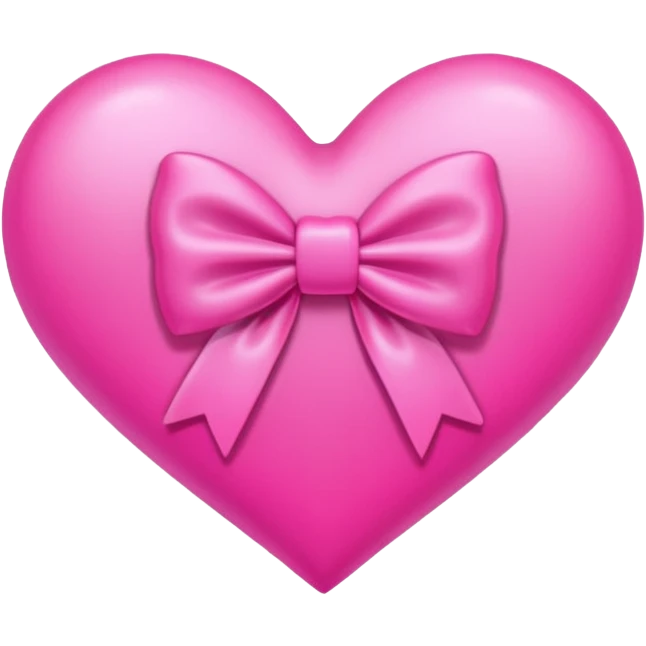 neon heart with a pink bow and heart pattern on the bow emoji