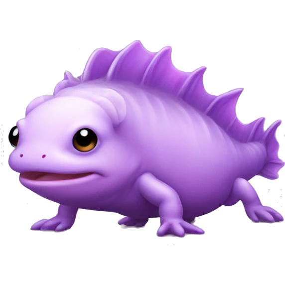 Cute purple axolotl emoji