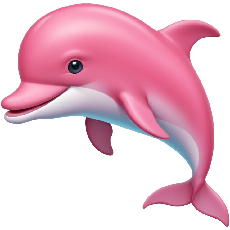 smiling pink dolphin emoji