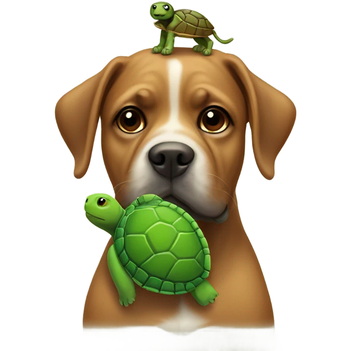 Dog with a turtle on its head emoji