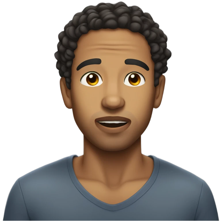 lightskin man drool emoji