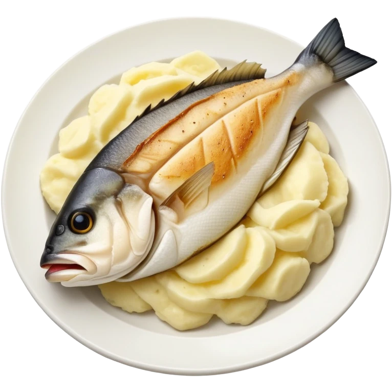 Sea bass and mashed potatoes  emoji