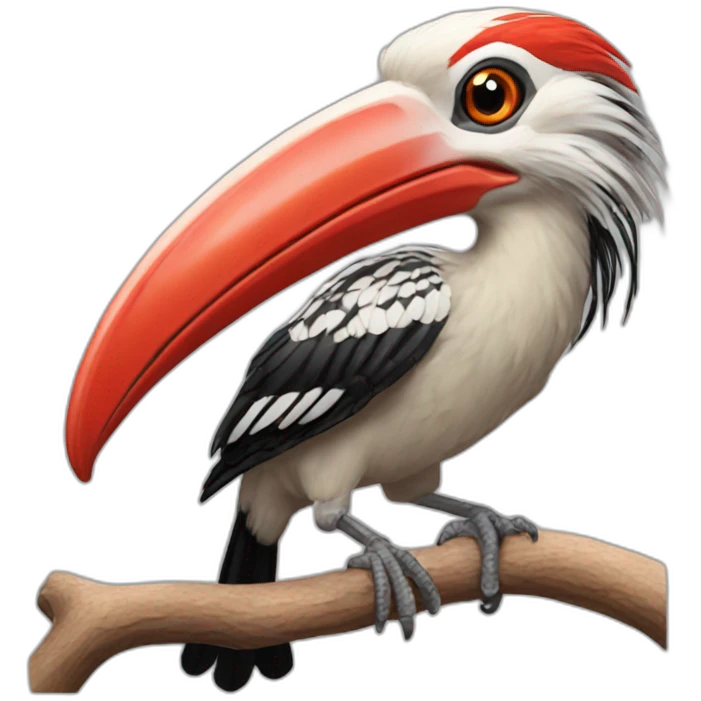 Red-billed hornbill emoji