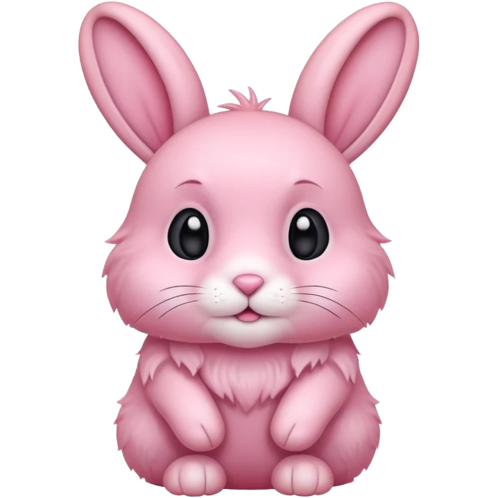 realistic little pink rabbit emoji