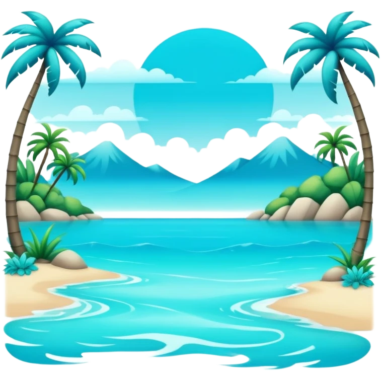Tropical blue scenery  emoji