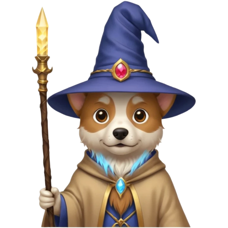 Dog wizard emoji
