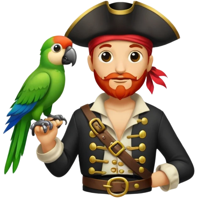 pirate and parrot emoji