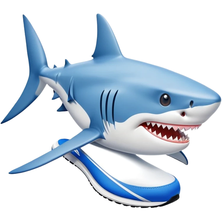  shark wearing blue nikes emoji