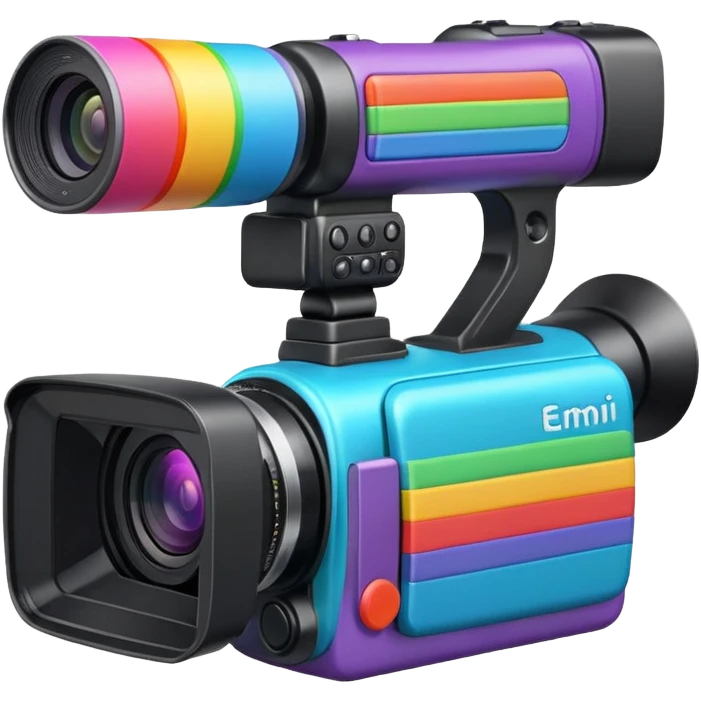 Rainbow camcorder emoji