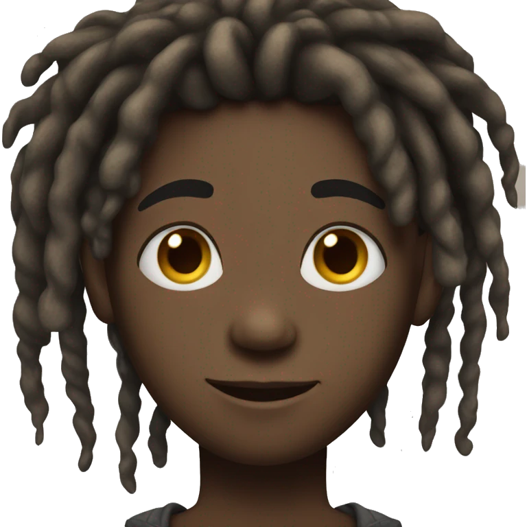 black boy with dreads emoji