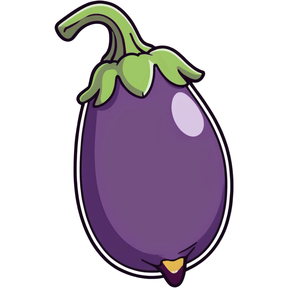 Eggplant leaking grey juice  emoji