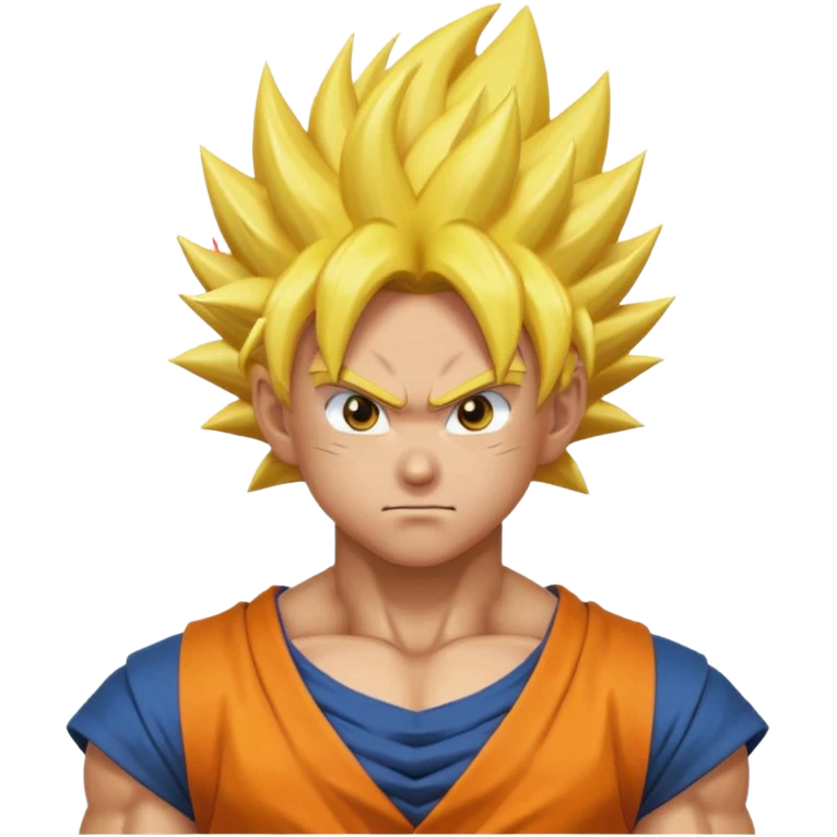 Goku's transformation with yellow hair emoji emoji
