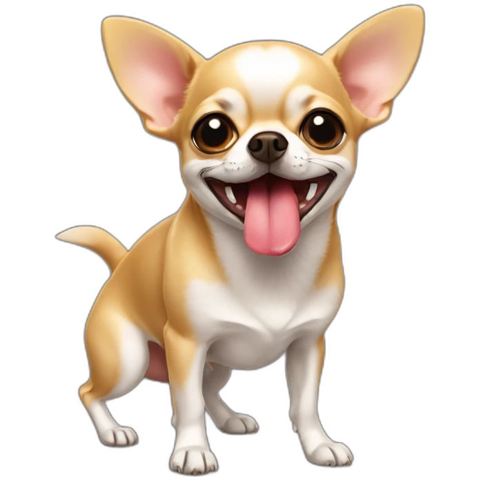 Chihuahua with tongue out emoji