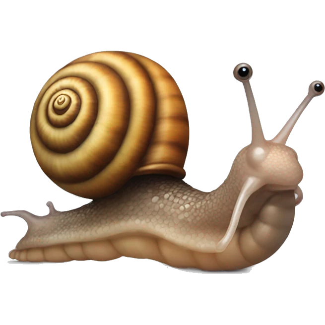 snail next to a worm emoji