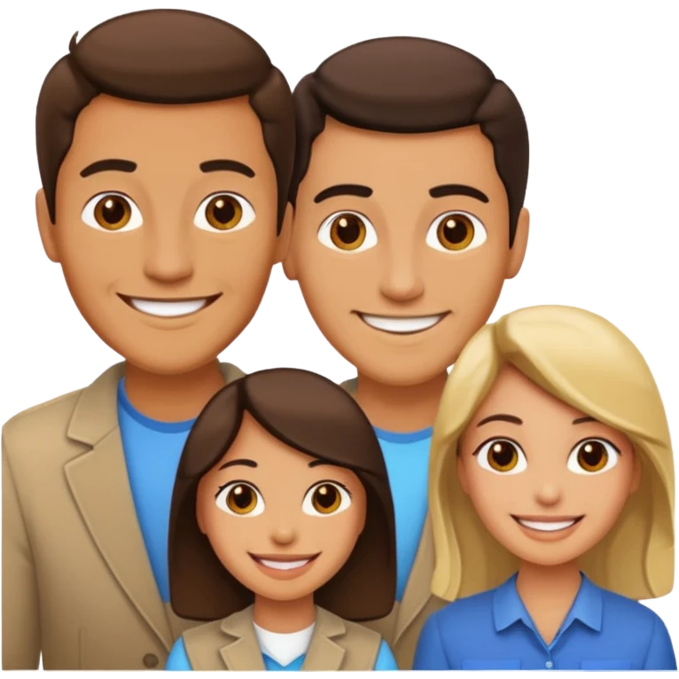 2 guys and a girl emoji