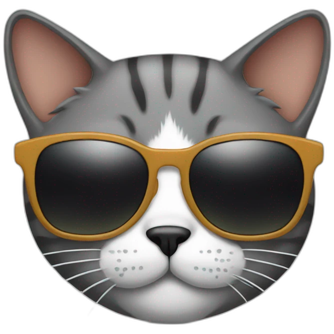 Cat with sunglasses emoji