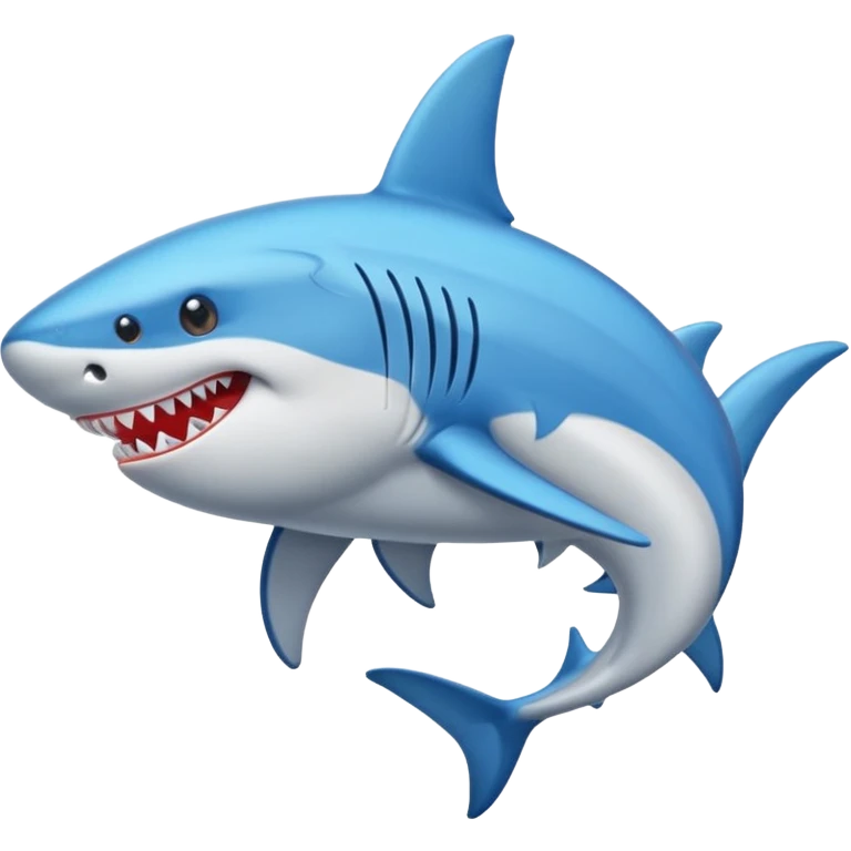 Tiburón con nikes azules emoji