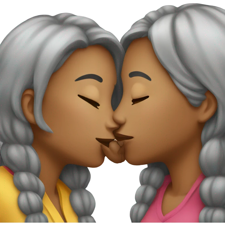 two women kissing emoji
