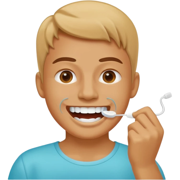 usar seda dental en los dientes/ use dental floss on your teeth emoji