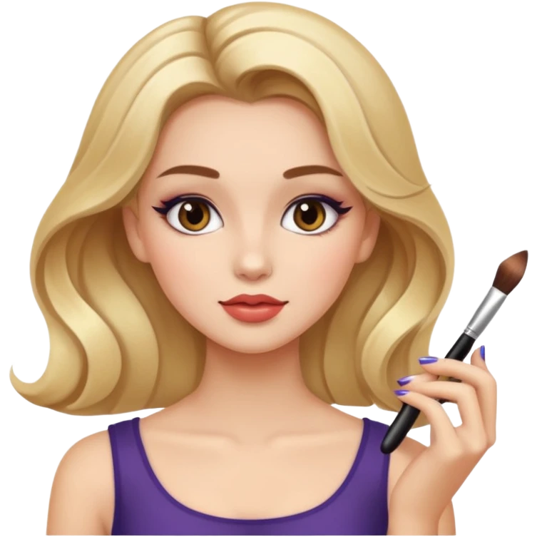 Красится девочка с шикарной укладкой emoji