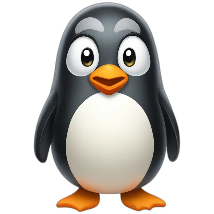 Penguin going to school emoji