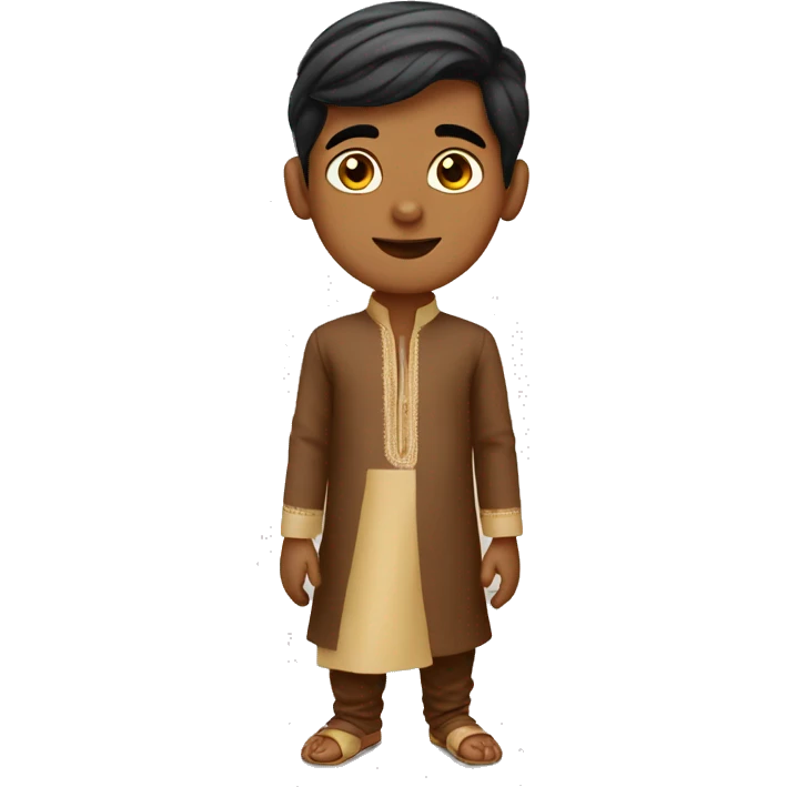 Boy in kurti and pagdi emoji