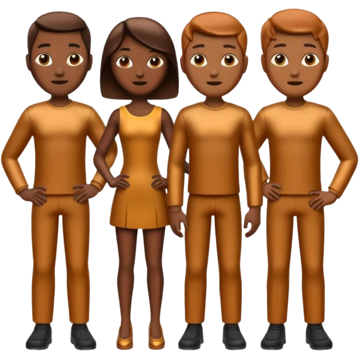 철로 만든 사람 3명 emoji