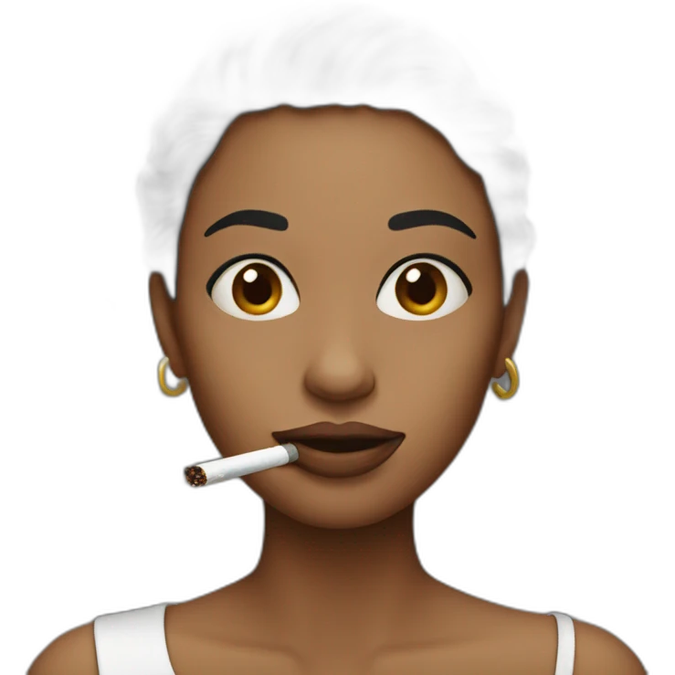 woman holding cigarette emoji
