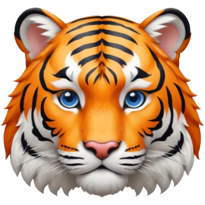 Tiger White oye blue emoji