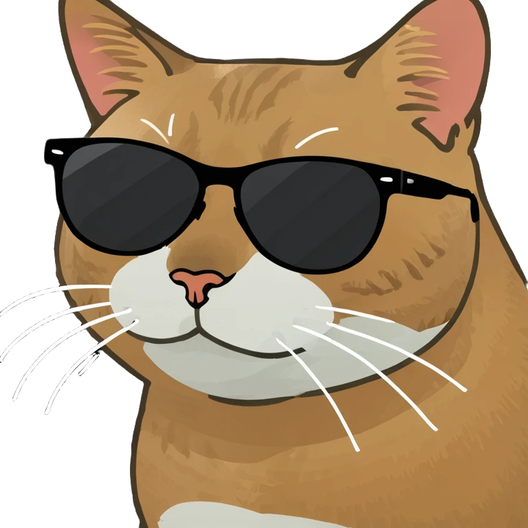 Cat with sunglasses emoji