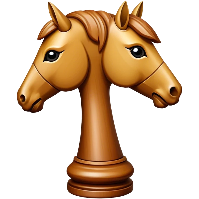 wooden horse chess piece emoji