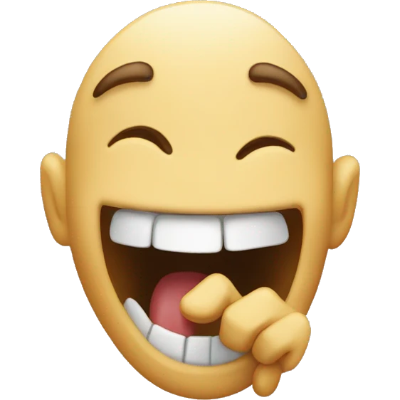 Cheeky biting finger emoji